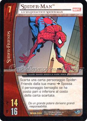 MSM-008 Spider-Man rara -NEAR MINT-