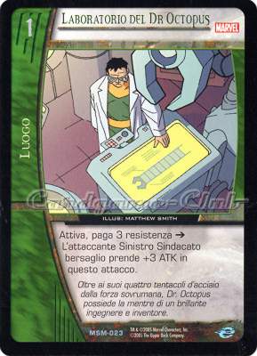 MSM-023 Laboratorio del Dr Octopus non comune -NEAR MINT-