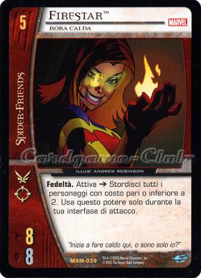 MSM-039 Firestar rara -NEAR MINT-