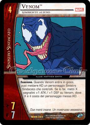 MSM-093 Venom rara -NEAR MINT-