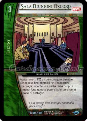 MSM-100 Sala Riunioni Oscorp non comune -NEAR MINT-
