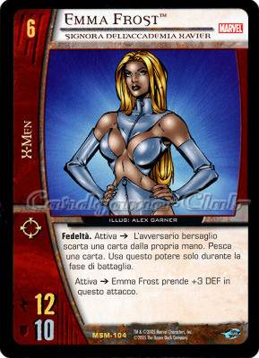 MSM-104 Emma Frost rara -NEAR MINT-