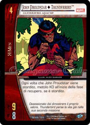 MSM-105 John Proudstar + Thunderbird non comune -NEAR MINT-