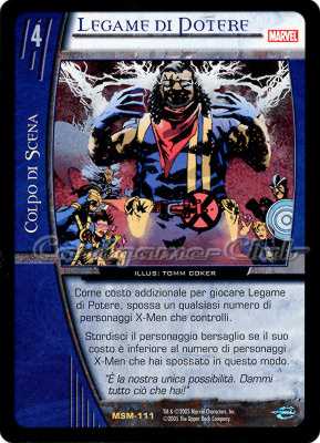 MSM-111 Legame di Potere rara -NEAR MINT-