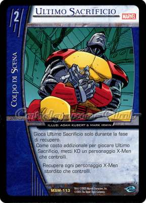 MSM-113 Ultimo Sacrificio rara -NEAR MINT-