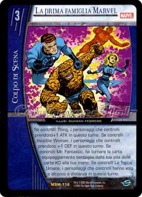 MSM-116 La prima famiglia Marvel rara -NEAR MINT-