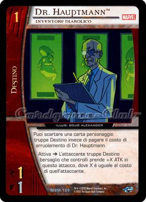 MSM-126 Dr. Hauptmann non comune -NEAR MINT-