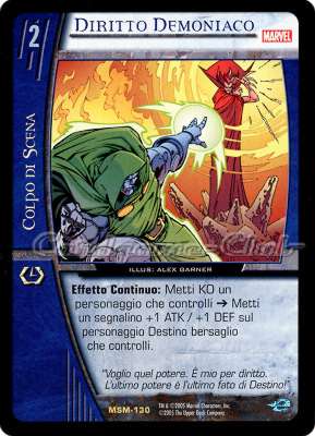 MSM-130 Diritto Demoniaco rara -NEAR MINT-