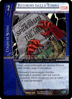 MSM-158 Ritorno dalla Tomba rara -NEAR MINT-