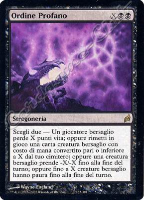 135 / 301 Ordine Profano rara (IT) -NEAR MINT-