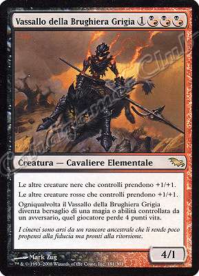 181 / 301 Vassallo della Brughiera Grigia rara (IT) -NEAR MINT-