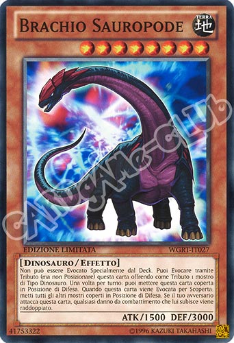 WGRT-IT027 Brachio Sauropode comune Edizione Limitata (IT) -NEAR MINT-