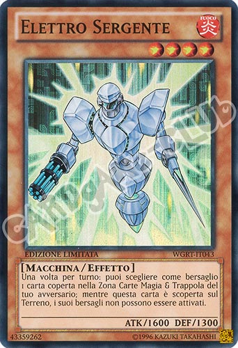 WGRT-IT043 Elettro Sergente super rara Edizione Limitata (IT)  -GOOD-