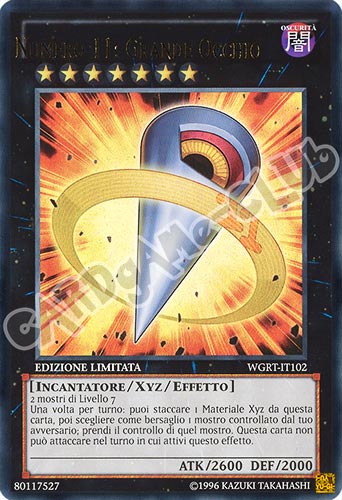 WGRT-IT102 Numero 11: Grande Occhio (errore di stampa con scritta spostata) ultra rara Edizione Limitata (IT)
