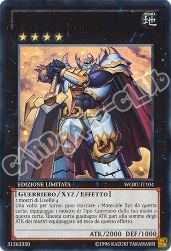 WGRT-IT104 Generale Zubaba (errore di stampa con scritta spostata) ultra rara Edizione Limitata (IT)