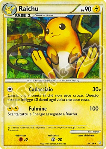 10/123 Raichu rara foil (IT)  -PLAYED-
