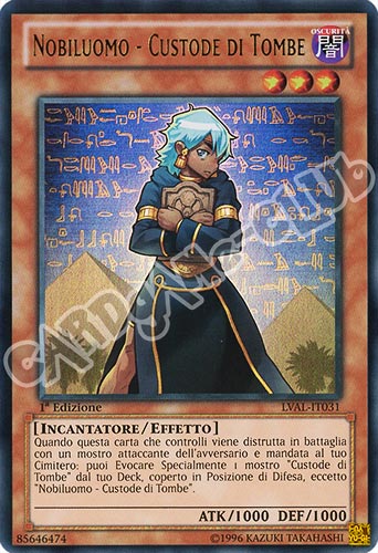 LVAL-IT031 Nobiluomo - Custode di Tombe ultra rara 1a Edizione (IT) -NEAR MINT-
