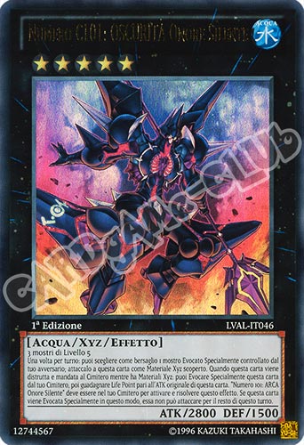 LVAL-IT046 Numero C101: OSCURITA' Onore Silente ultra rara 1a Edizione (IT) -NEAR MINT-