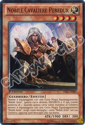 LVAL-IT085 Nobile Cavaliere Peredur super rara 1a Edizione (IT)  -GOOD-