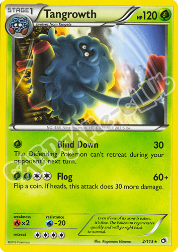 002 / 113 Tangrowth rara normale (EN) -NEAR MINT-