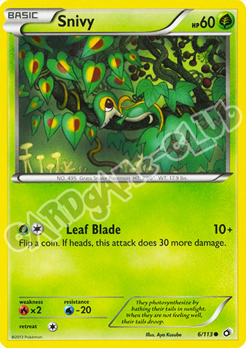 006 / 113 Snivy comune normale (EN) -NEAR MINT-