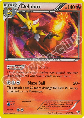 026 / 146 Delphox rara foil (EN) -NEAR MINT-