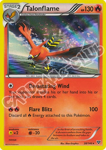 028 / 146 Talonflame rara foil (EN) -NEAR MINT-