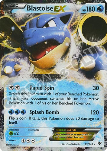 029 / 146 Blastoise EX rara ex foil (EN) -NEAR MINT-