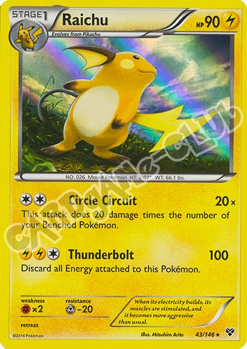 043 / 146 Raichu rara foil (EN) -NEAR MINT-