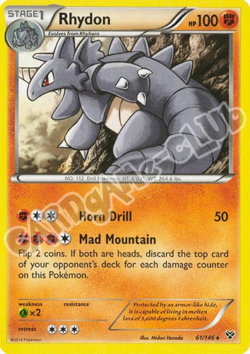 061 / 146 Rhydon rara (EN) -NEAR MINT-