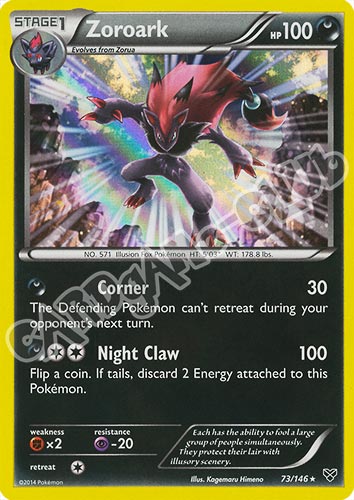 073 / 146 Zoroark rara foil (EN) -NEAR MINT-