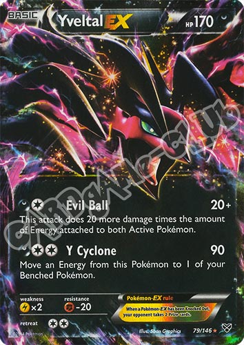 079 / 146 Yveltal EX rara ex foil (EN) -NEAR MINT-