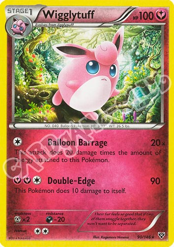 090 / 146 Wigglytuff rara (EN) -NEAR MINT-