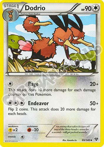 099 / 146 Dodrio non comune (EN) -NEAR MINT-