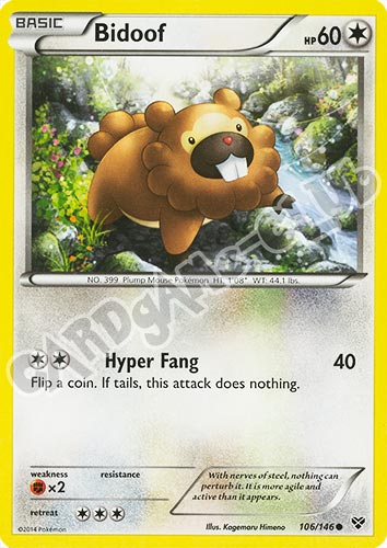106 / 146 Bidoof comune (EN) -NEAR MINT-