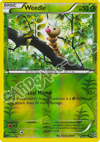 003 / 146 Weedle comune foil reverse (EN) -NEAR MINT-