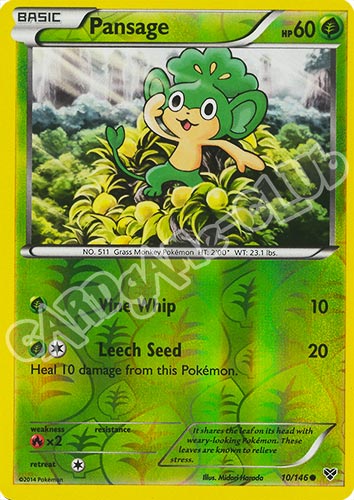 010 / 146 Pansage comune foil reverse (EN) -NEAR MINT-