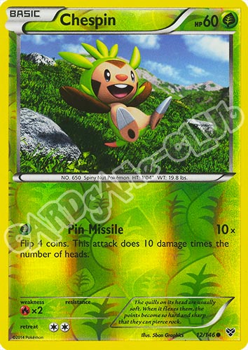 012 / 146 Chespin comune foil reverse (EN) -NEAR MINT-