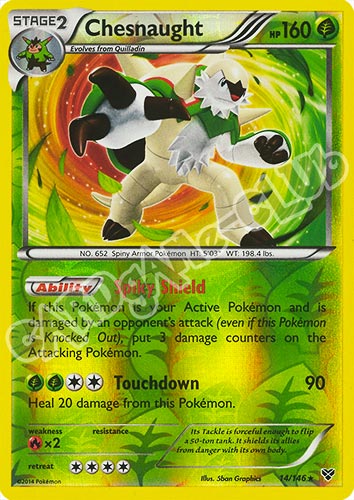 014 / 146 Chesnaught rara foil reverse (EN) -NEAR MINT-