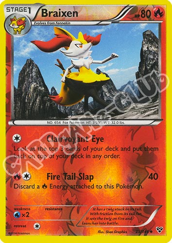025 / 146 Braixen non comune foil reverse (EN) -NEAR MINT-