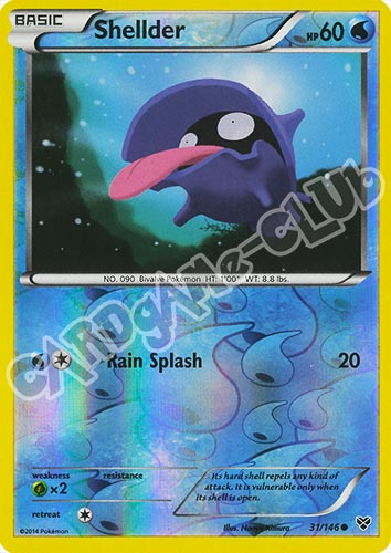 031 / 146 Shellder comune foil reverse (EN) -NEAR MINT-