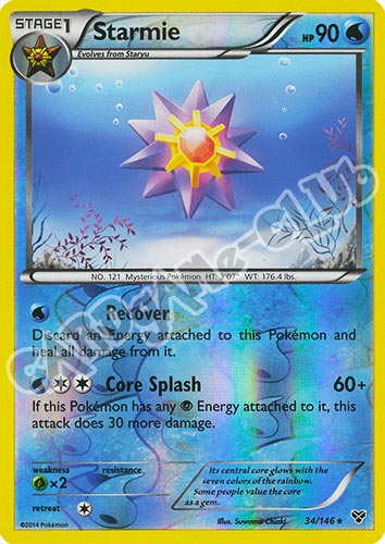 034 / 146 Starmie rara foil reverse (EN) -NEAR MINT-