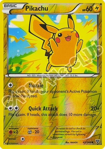 042 / 146 Pikachu comune foil reverse (EN) -NEAR MINT-