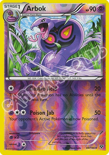 048 / 146 Arbok rara foil reverse (EN) -NEAR MINT-