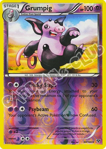050 / 146 Grumpig rara foil reverse (EN) -NEAR MINT-