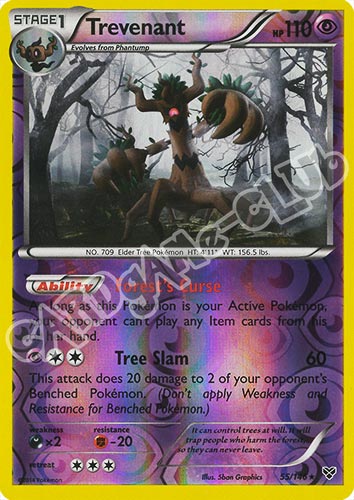 055 / 146 Trevenant rara foil reverse (EN) -NEAR MINT-