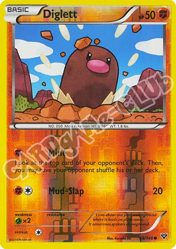 058 / 146 Diglett comune foil reverse (EN) -NEAR MINT-