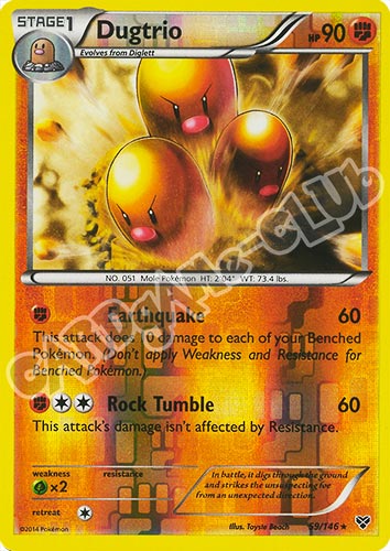 059 / 146 Dugtrio rara foil reverse (EN) -NEAR MINT-