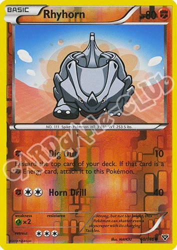 060 / 146 Rhyhorn comune foil reverse (EN) -NEAR MINT-