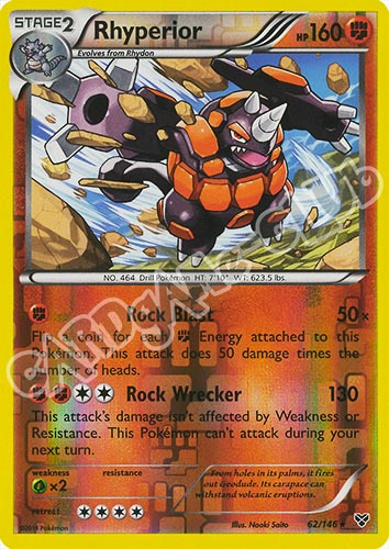 062 / 146 Rhyperior rara foil reverse (EN) -NEAR MINT-